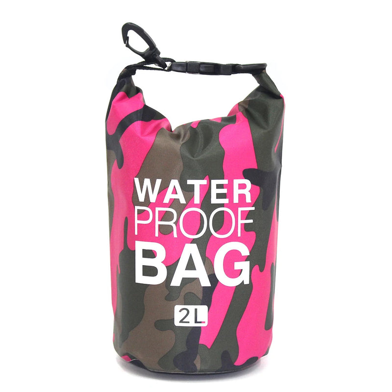 2/5/10/15/30L Outdoor Camouflage Waterproof Dry Bags Portable Rafting Diving Dry Bag Sack PVC Swimming Bags for River Trekking