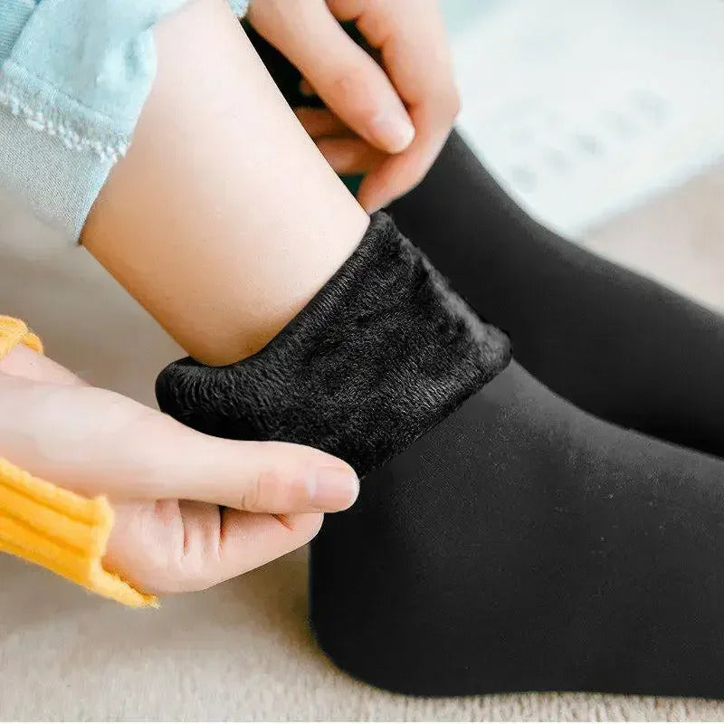 5Pair New Women Winter Thicken Warm Short Socks Thermal Cashmere Wool Socks Nylon Snow Velvet Boots Home Floor Calcetines Mujer