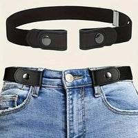 1pc Buckle-Free Belt For Jean Pants,Dresses,No Buckle Stretch Elastic Waist Belt For Women/Men,No Bulge,No Hassle Waist Belt