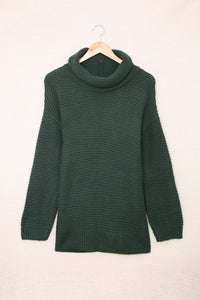 Sage Green Cozy Long Sleeves Turtleneck Sweater