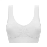 1 Piece Plus Size Sports Bra, Women's Plus Zipper Front Cut Out Racer Back Shockproof Fitness Bra