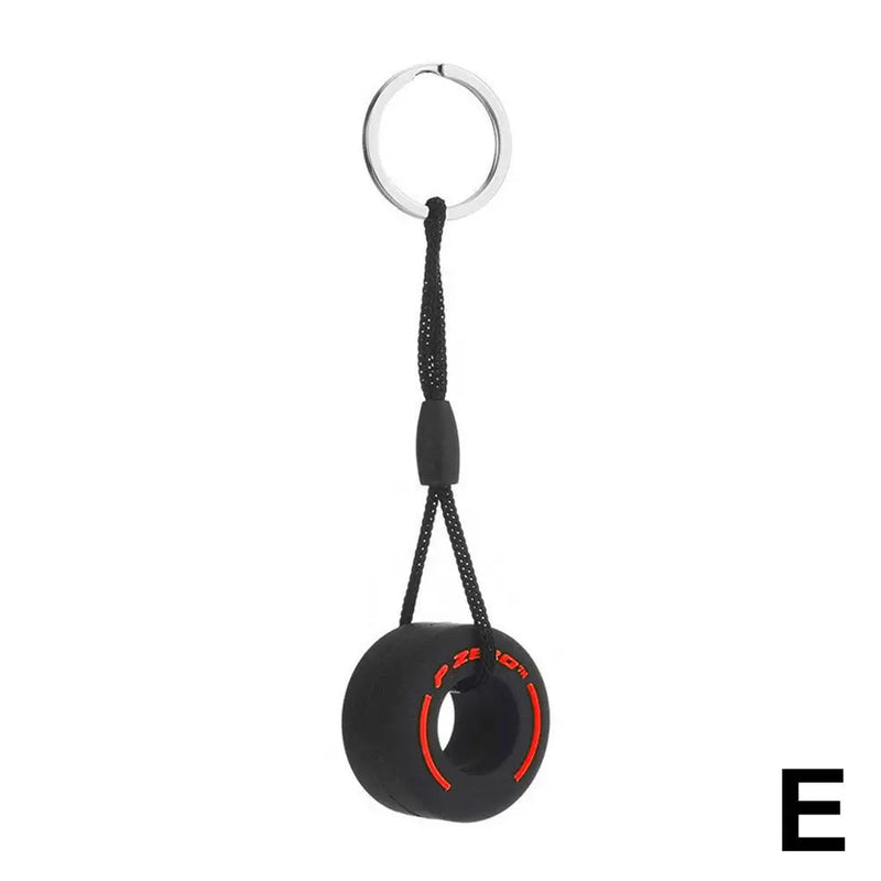 Luxury Mini F1 Racing Tire Keychain Car Key Accessories PVC Tyre Pendant Bag Charm Men's Gadgets Gifts For Friends Car Lovers