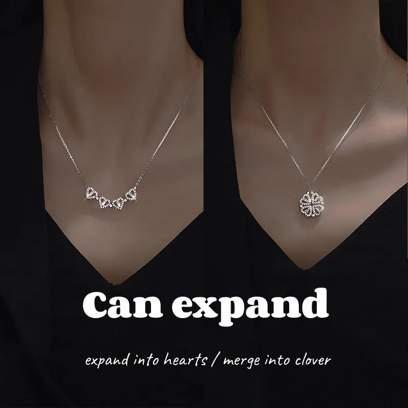 2022 Classic Fashion Ladies Love Clover Pendant Necklace Exquisite Micro-Inlaid Lucky Jewelry Girls Anniversary Wedding Gift