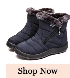 Women's Winter Boots Low Heels Women Boots With Fur Warm Winter Shoes Women Snow Boots Ankle Botas Mujer Winter Footwear Female