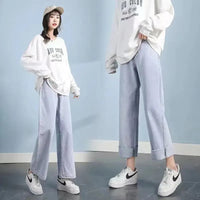 2024 new women's denim women's jeans miscellaneous straight pants are comfortable, exquisite and slim