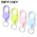 1/2/4/8pcs Extendable Retractable Holders Keychain Badge Reels Heavy Duty Clip With Carabiner Key Chain For Men Outdoor Bags