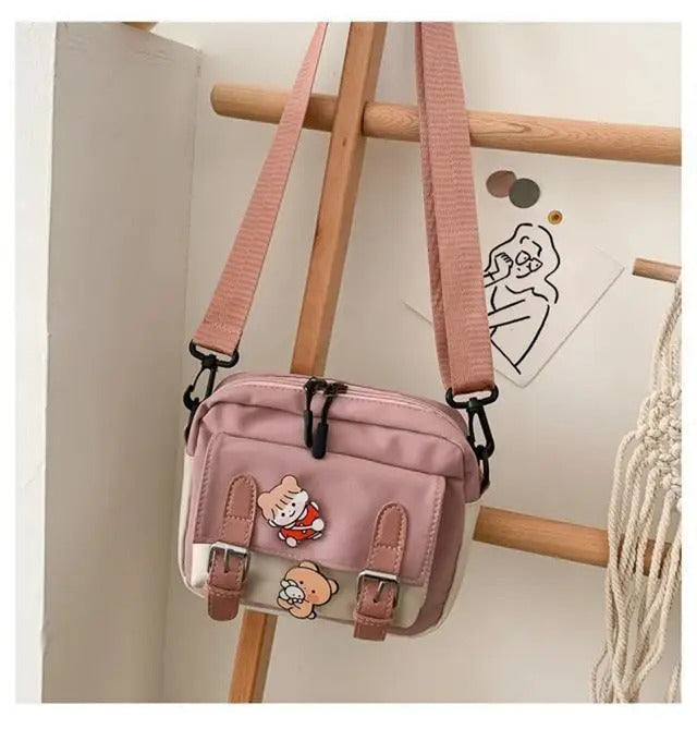 Korean Style Canvas Shoulder Bag For Women New Fashion Female Crossbody