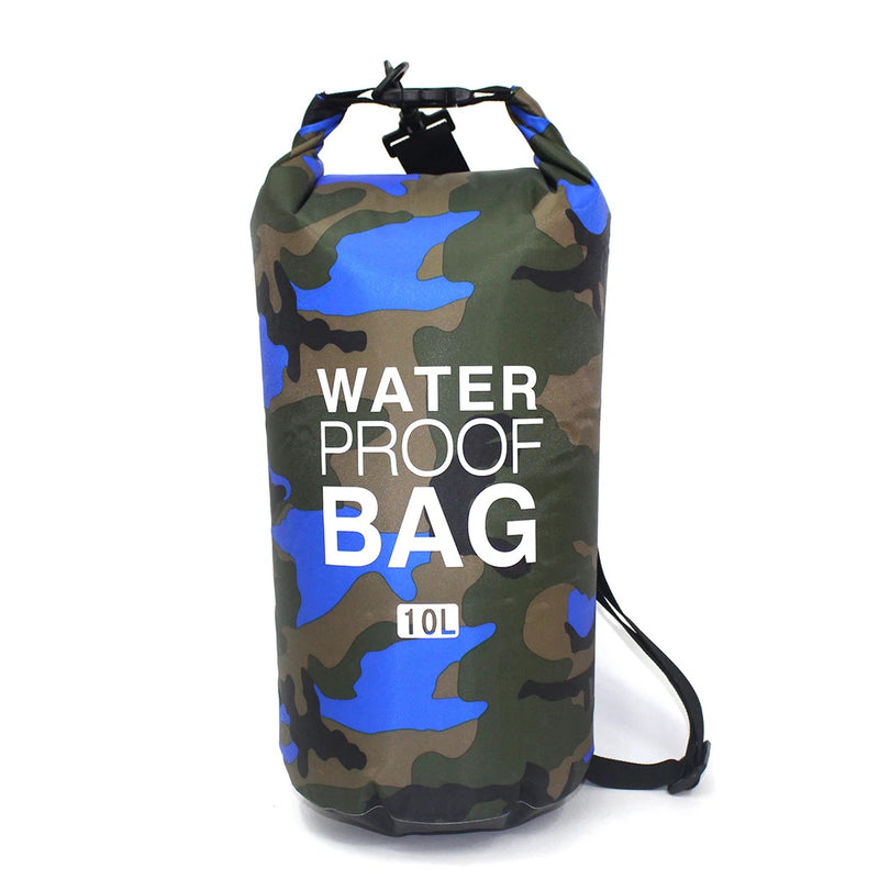 2/5/10/15/30L Outdoor Camouflage Waterproof Dry Bags Portable Rafting Diving Dry Bag Sack PVC Swimming Bags for River Trekking