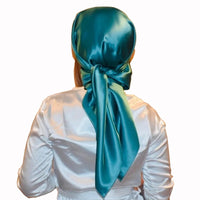 90*90cm Silk Scarves Women Square Satin Hijab Scarf Plain Handkerchief Shawls Wraps Head Scarf Female Headband Islamic Bandanna