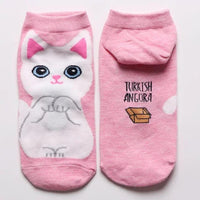 1-5Pairs Cotton Short Sock Cartoon 3D Cat Puppy Dog Animal Socks Harajuku Kawaii Women Girls Anklet Socks Breathable Casual Sox