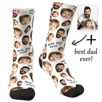 fashion custom face socks 3d printing custom text plus photos trend personality long socks the best gift for family and friends