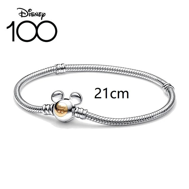 Original 925 Silver Plated Moments Bracelets Minnie Mickey Spider Love Heart Clasp Bead Charm Bracelet For Women DIY Jewelry