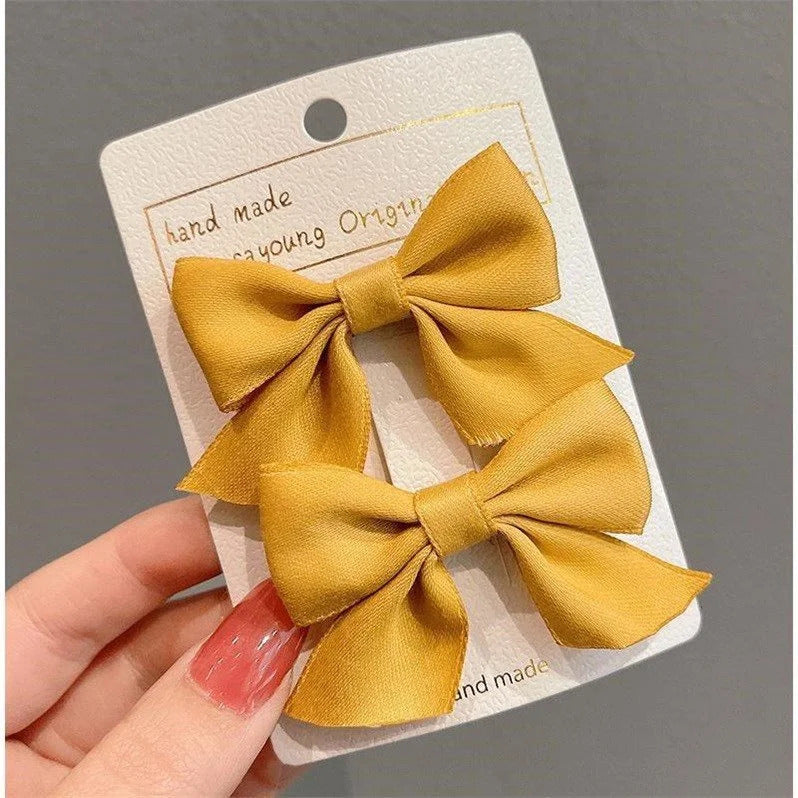 2 Piece Bow Hair Clip Elegant Flower Hair Clips For Kids Ladies Set Hairpin Hair Accessories Korean Style Bair Accessories