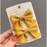 2 Piece Bow Hair Clip Elegant Flower Hair Clips For Kids Ladies Set Hairpin Hair Accessories Korean Style Bair Accessories