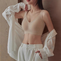 Women's Seamless Underwear, Thin Style, Large Breasts, Small Breasts, No Wires, Pull-up And Anti-sagging Large Size Bra