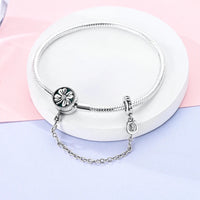 Original Bracelets 925 Silver 17-20CM Heart Safety 3mm Chain Snake Bone Bracelet Fit DIY Charms Bead Birthday Jewelry Gifts