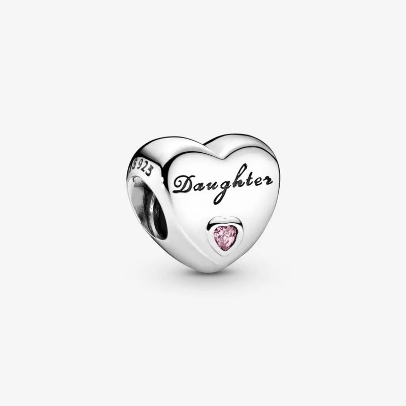 Europe 925 Silver Family Charm Fit Original Bracelet Jewelry Pendant Boy Girl Sparkling Mom Bead Sisters Pandora Dangle Plated