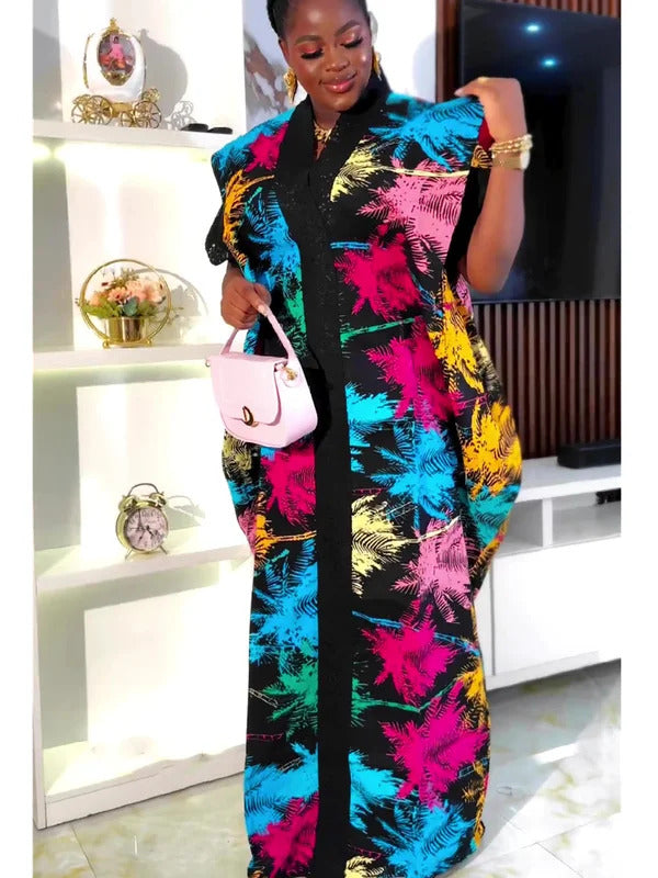 African Dresses for Women Plus Size Africa Clothes Dashiki Ankara Sequin Outfit Gown Kaftan Muslim Wedding Party Long Maxi Dress