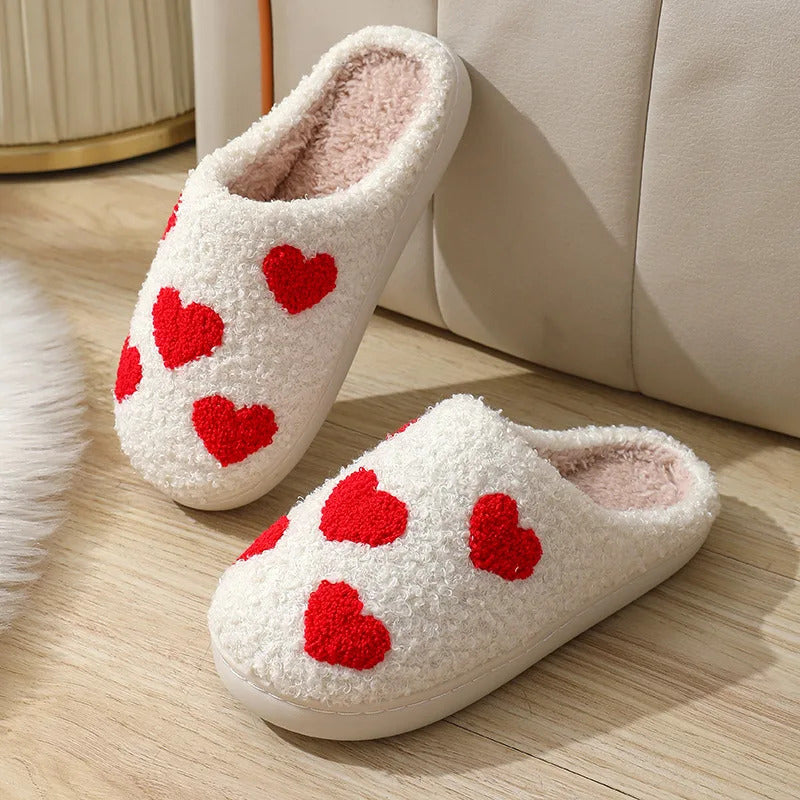 2024 Autumn Winter Family Fashion Slippers Women Home Warm Cartoon Flat Sandals Men Cute Non-slip Slides Couples Christmas Shoes