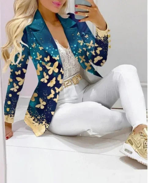 New 2025 Formal Office Pant Sets Women 2PCS Double Breasted Solid Blazers Jacket and Pants Two Pieces Set Female Pant Suits Sets