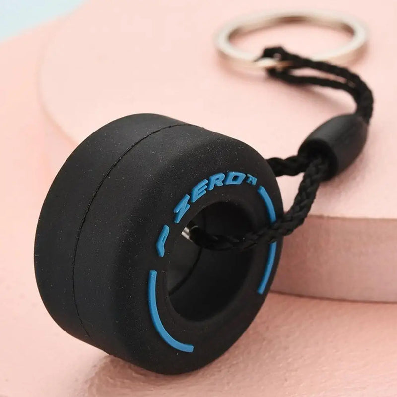 Luxury Mini F1 Racing Tire Keychain Car Key Accessories PVC Tyre Pendant Bag Charm Men's Gadgets Gifts For Friends Car Lovers