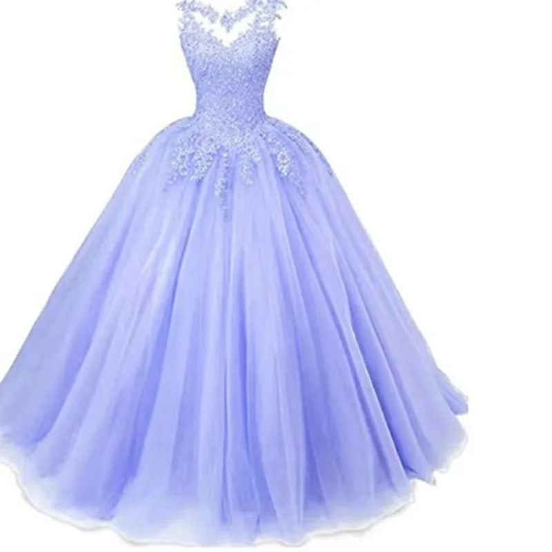 Customized Ball Gown Quinceanera Dresses Applique Sequins Women Prom Evening Party Gowns Birthday Princess Graduation Vestido