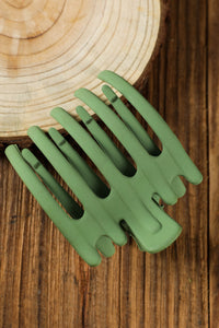 Blackish Green 5 Teeth Frosted Hair Claw Clip