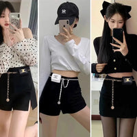 Fashion Mini Waistpack Chain Belt Elegant Belt Bag For Women High-end Luxury Brands Desiner Purses  Jeans Waistband Female celi