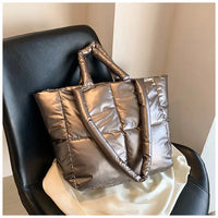 Handbag Female Large-capacity Bag Female New Tide Fashion Shoulder Bag Fall And Winter Cotton Bag Hundred Tote Bag