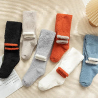 Winter Warm Coral Fleece Over-knee High Socks for Women Plush Home Sleep Floor Long Socking Jk Solid Soft Thigh High Fun Sock