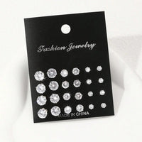 12 Pairs Of Luxurious, Simple, Shiny, And Caring Zirconia Decorative Earrings Are Suitable For Gifts To Parties,And Couples