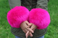 Imitation Raccoon Fox Hair Fluffy Hand Rings Fluffy Wrist Guards Women's Cuffs Imitation Rabbit Fur Bracelets Cuffs Wrist Covers