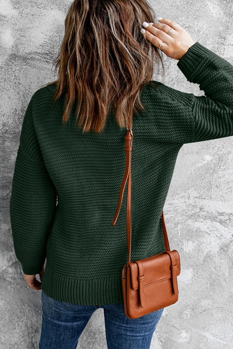 Sage Green Cozy Long Sleeves Turtleneck Sweater