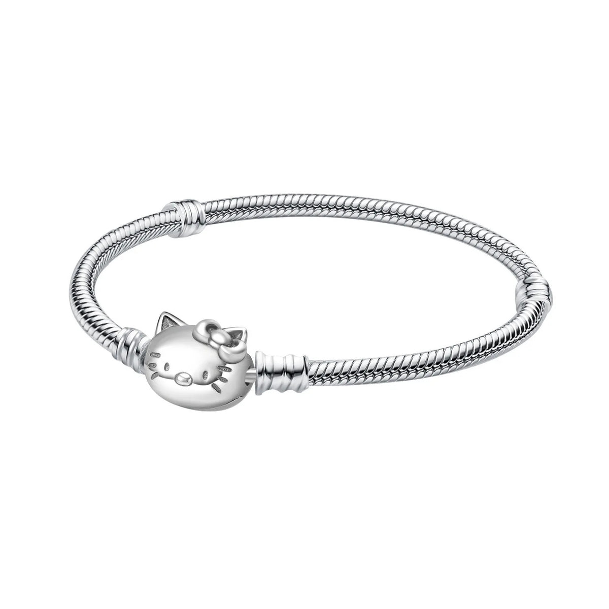 Original 925 Silver Plated Moments Bracelets Mickey Spider Hello Kitty Clasp Bead Charm Bracelet For Women DIY Jewelry