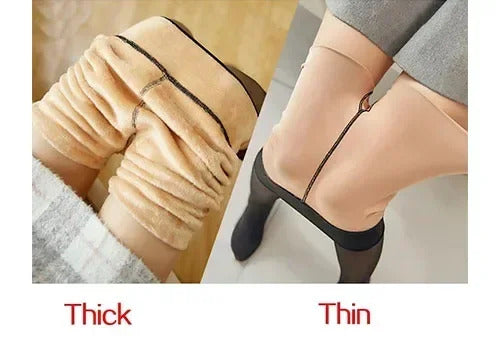 Thicken Thermal Tights Leggings Women Winter Fleece Velvet Thermo Stockings High Waist Elastic Slim Sexy Translucent Pantyhose