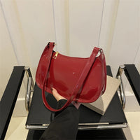 Retro Solid Color PU Leather Shoulder Underarm Bag Women's Fashion Handbags Casual Hobos Purses and Handbag Ladies Hand Bags