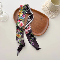 2023 New Twill Silk Scarf D Home Silk Scarf Bag Silk Scarf Tied Bag Decoration Ribbon Headband Star Same High-end Gift