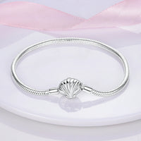 Silver Plated Stars Heart Shape Butterflies Clover Clasp Bracelet for Women Fit Original Charms Beads DIY Making Gift