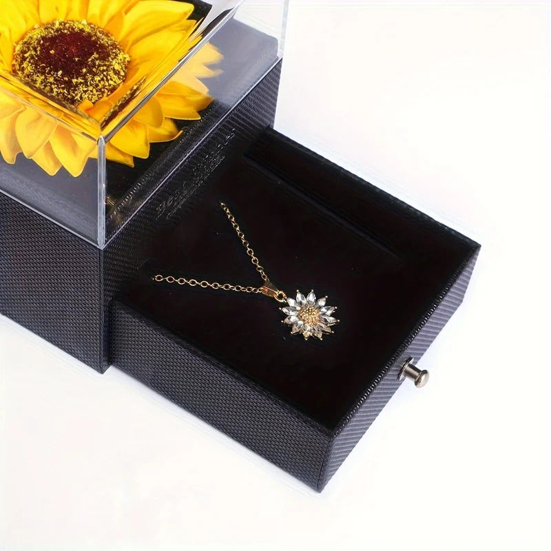 Elegant Sunflower Necklace Gift Set - Celebrate Love, Loyalty