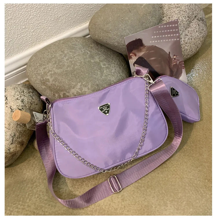 New Simple Small Crossbody Female Armpit Bags Solid Color Shoulder Bags Casual Bags Slanting Women's Bags Mother's Bags