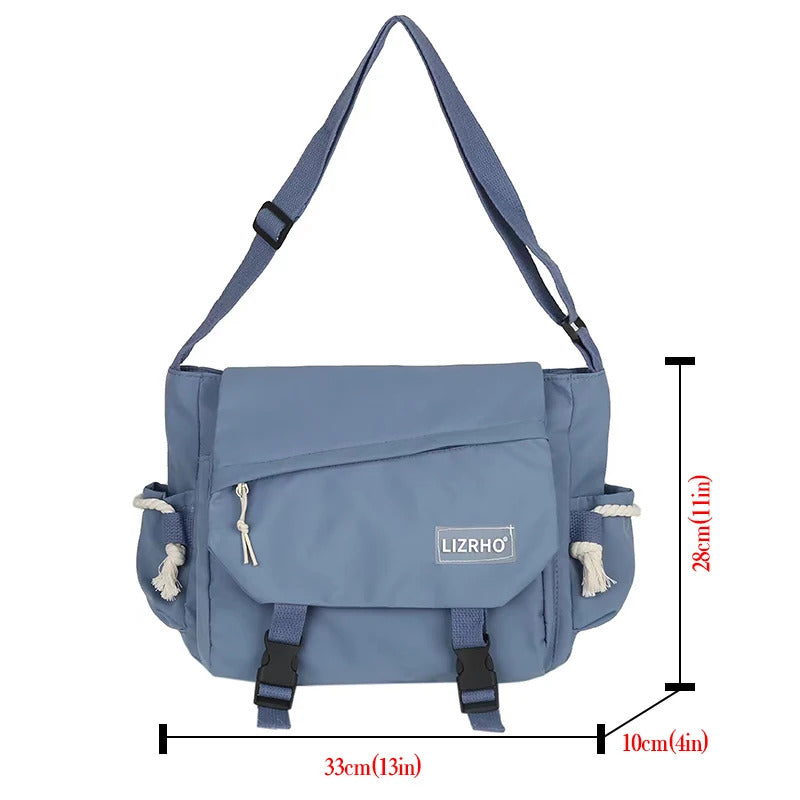 Nylon Handbags Shoulder Bag Japanese Large Capacity Crossbody Bag Retro Workwear Postman Bags for Women