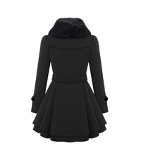 New 2016 Women's Woolen Jacket Long Slimming Smoothing Overcoat Double Row Buttoned Narrow Fit European And American Style