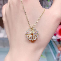 2022 Classic Fashion Ladies Love Clover Pendant Necklace Exquisite Micro-Inlaid Lucky Jewelry Girls Anniversary Wedding Gift