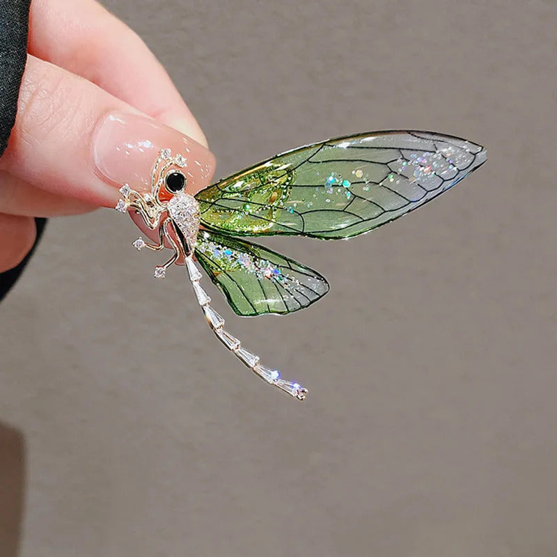 Trendy Faery Elf Butterfly Dragonfly Acrylic Brooches For Women Girls Multicolour Plastic Insect Birthday Party Daily Jewelry