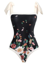 2024 String One Piece Swimsuit & Vent Skirt Padded Sexy Swimwear Women Bathing Suit Female Swimming Summer Beachwear Bodysuit