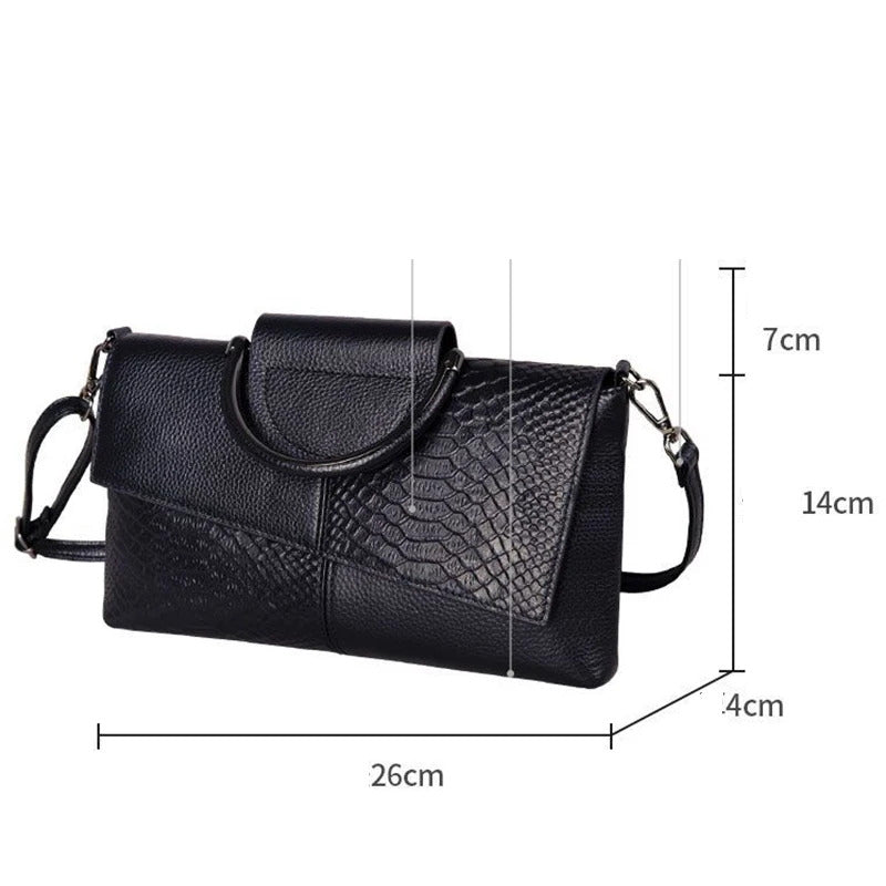 PU Synthetic Leather Women's Shoulder Crossbody Bag Fashion Casual Dinner Wedding Alligator Pattern Flap Handbag and Purse