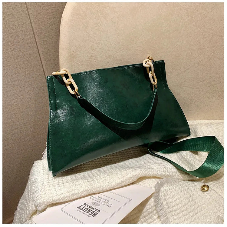 2024 New Design Handbags Women Shoulder Bag Soft Synthetic Leather Crossbody Large Capacity Fashion Female Underarm Bags