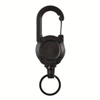 1/2/4/8pcs Extendable Retractable Holders Keychain Badge Reels Heavy Duty Clip With Carabiner Key Chain For Men Outdoor Bags