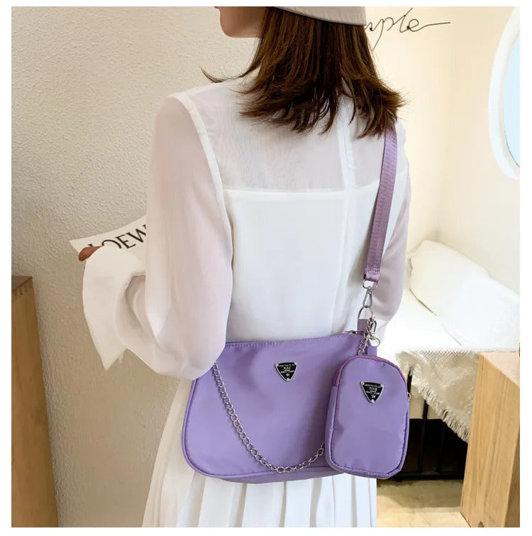 New Simple Small Crossbody Female Armpit Bags Solid Color Shoulder Bags Casual Bags Slanting Women's Bags Mother's Bags