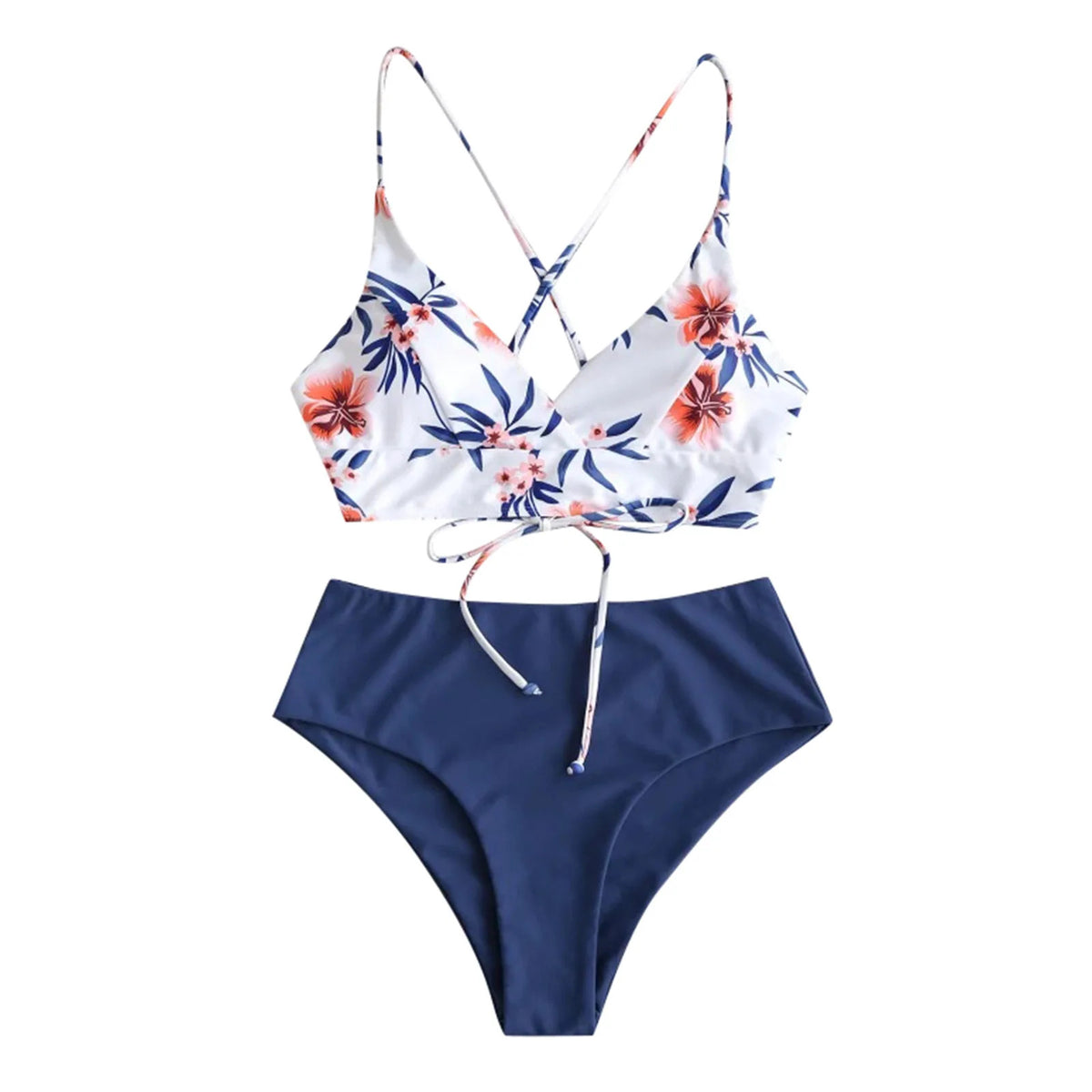 Woman Swimsuits Print Bikini Flower Size Beachwear Sets Two Women Split Swimsuit Plus Piece Swimwears Tankinis Set 신상원피스